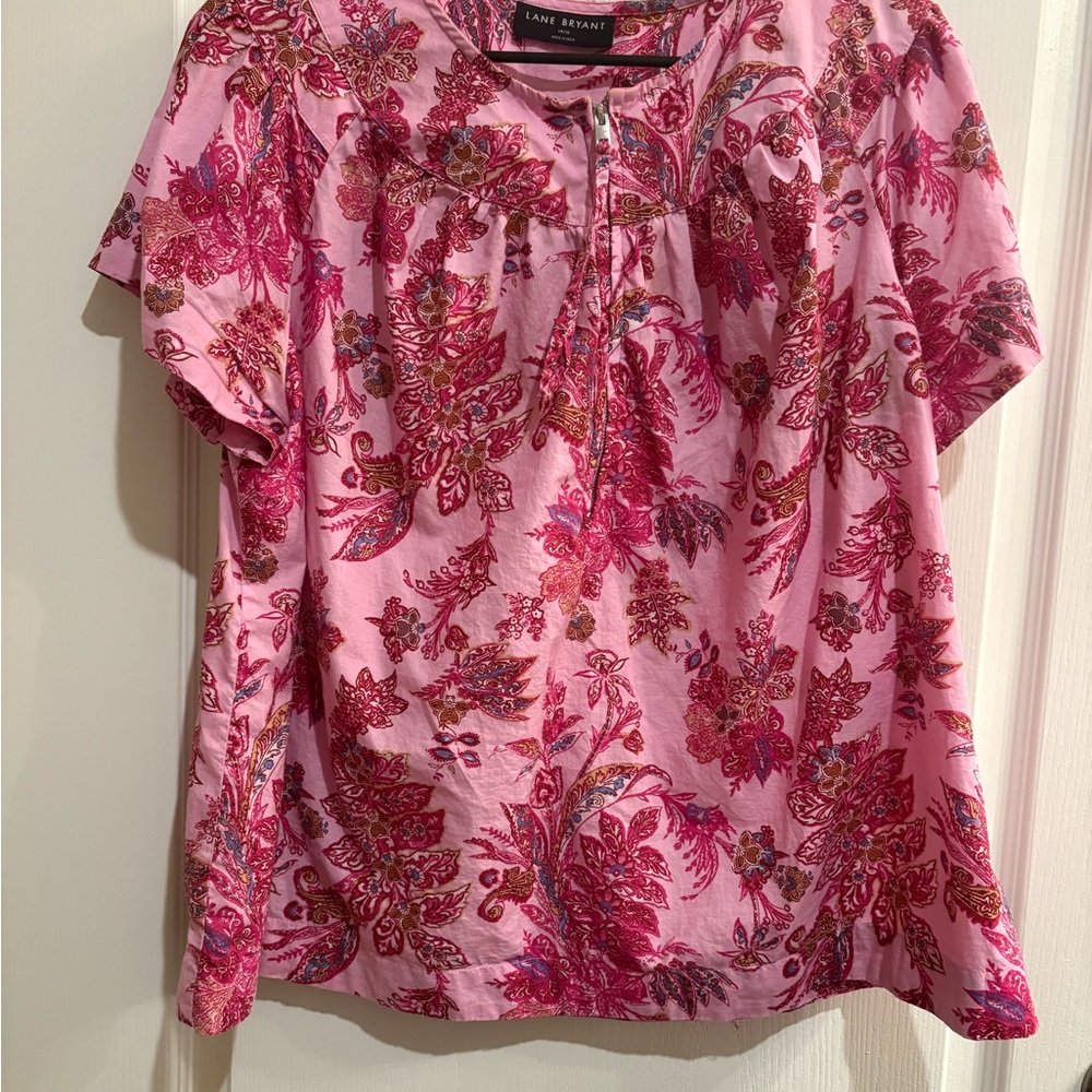 Lane Bryant Pink Floral Women's Top